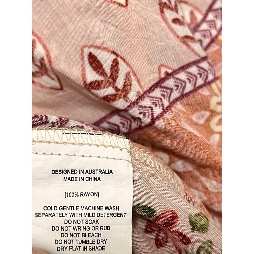 Abel The Label Gypsiana Patchwork Boho Open Back Tie Maxi Dress S Cottage Gypsy - Picture 6 of 10